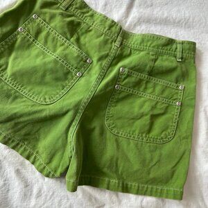 Vintage Compagnie Internationale Express High-Waist Green Cotton Shorts US 7/8